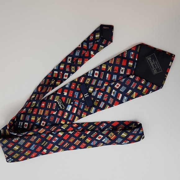 F.R. Tripler & Co by Richel formal neck tie world flags diversity back t - Picture 5 of 6